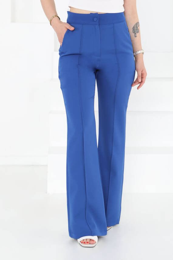 Çımalı Kumaş Pantolon Saks - 27247 - 1