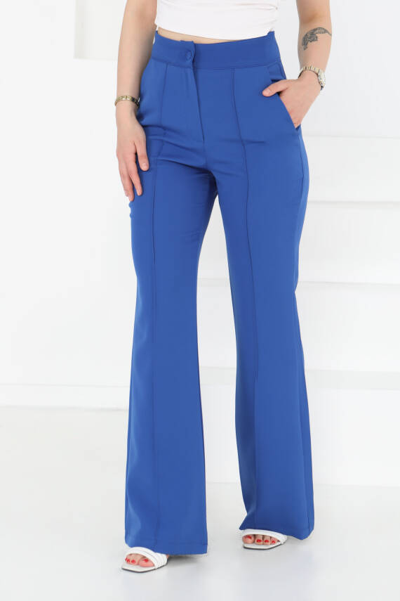 Çımalı Kumaş Pantolon Saks - 27247 - 2
