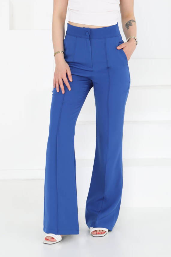 Çımalı Kumaş Pantolon Saks - 27247 - 4