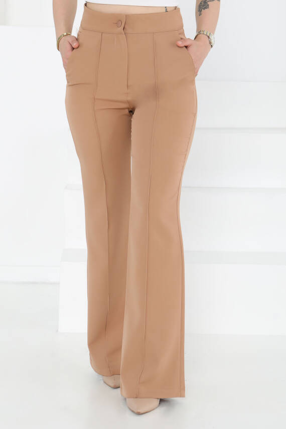 Çımalı Kumaş Pantolon Vizon - 27247 - 6