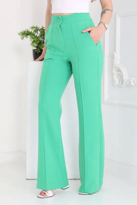 Çımalı Kumaş Pantolon Yeşil - 27247 
