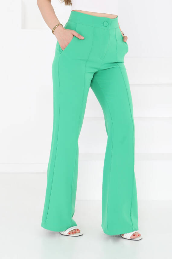 Çımalı Kumaş Pantolon Yeşil - 27247 - 2