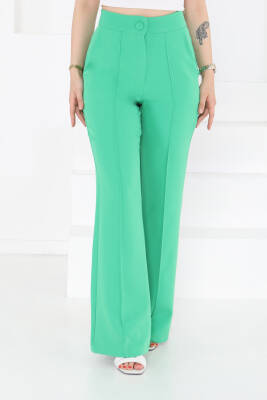 Çımalı Kumaş Pantolon Yeşil - 27247 - 3