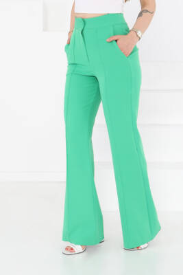 Çımalı Kumaş Pantolon Yeşil - 27247 - 4