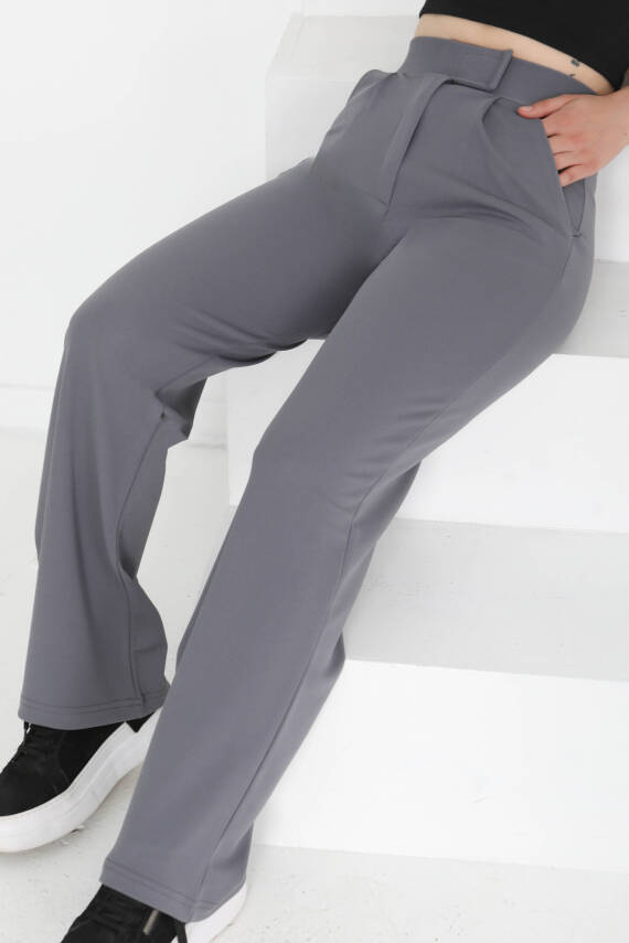 Cırtlı Spor Pantolon Gri - 27351 - 2
