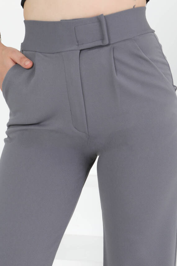 Cırtlı Spor Pantolon Gri - 27351 - 4