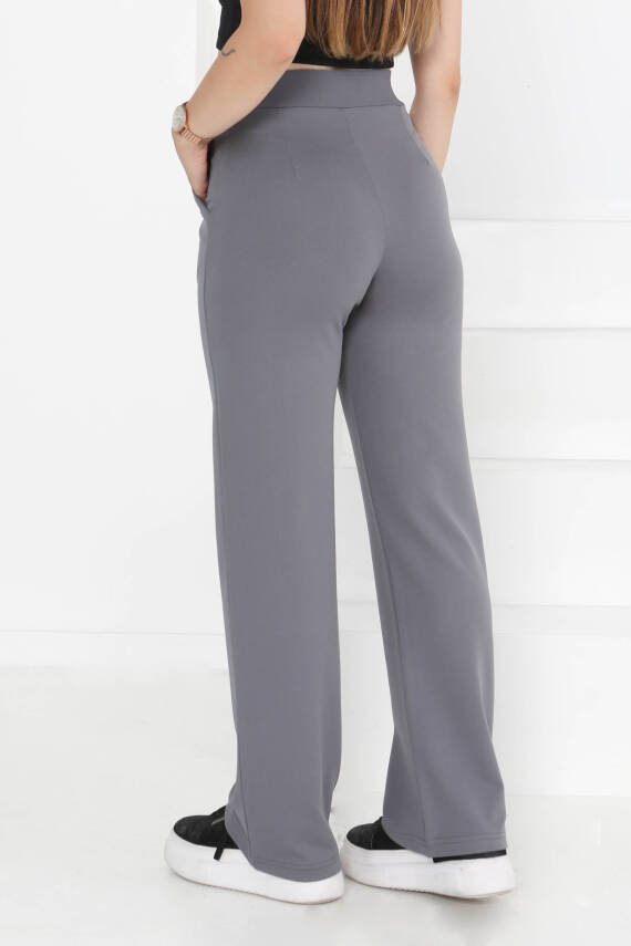 Cırtlı Spor Pantolon Gri - 27351 - 5