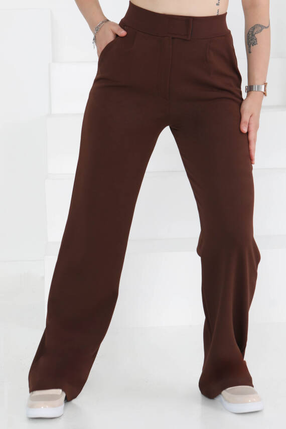 Cırtlı Spor Pantolon Kahve - 27351 - 2