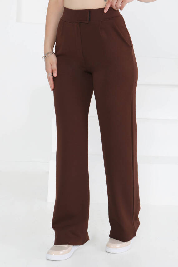 Cırtlı Spor Pantolon Kahve - 27351 - 3
