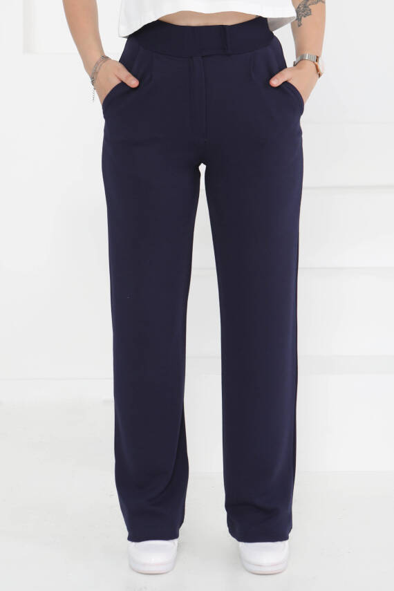 Cırtlı Spor Pantolon Lacivert - 27351 - 2