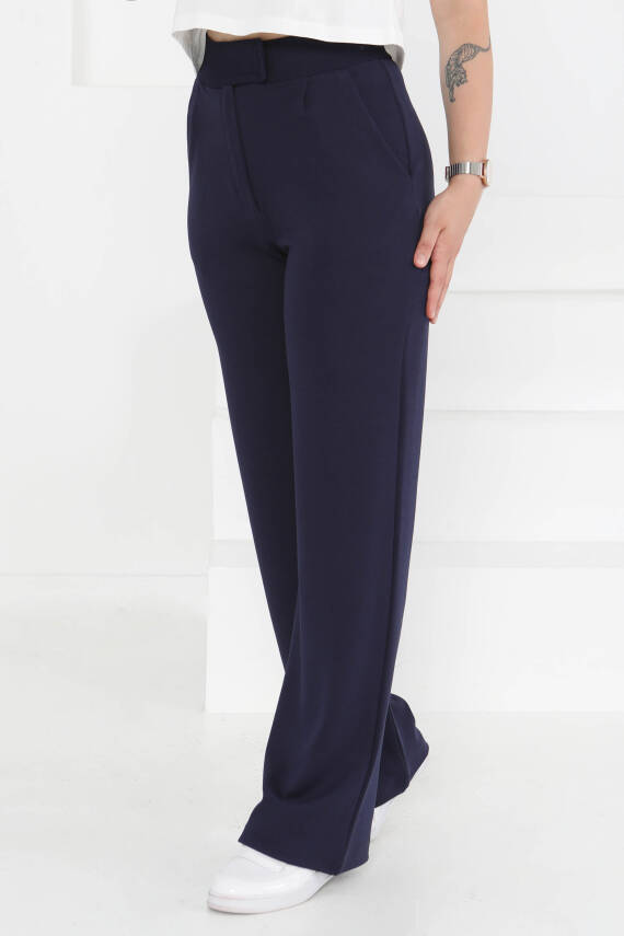 Cırtlı Spor Pantolon Lacivert - 27351 - 3