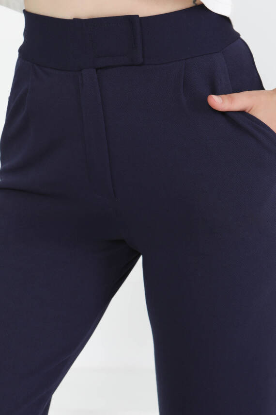 Cırtlı Spor Pantolon Lacivert - 27351 - 4