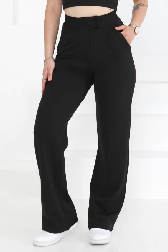 Cırtlı Spor Pantolon Siyah - 27351 - 3