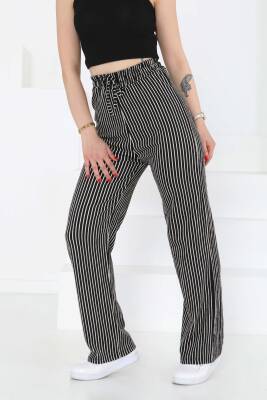 Çizgili Pantolon Siyah - 27141 - 3