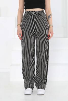 Çizgili Pantolon Siyah - 27141 - 5