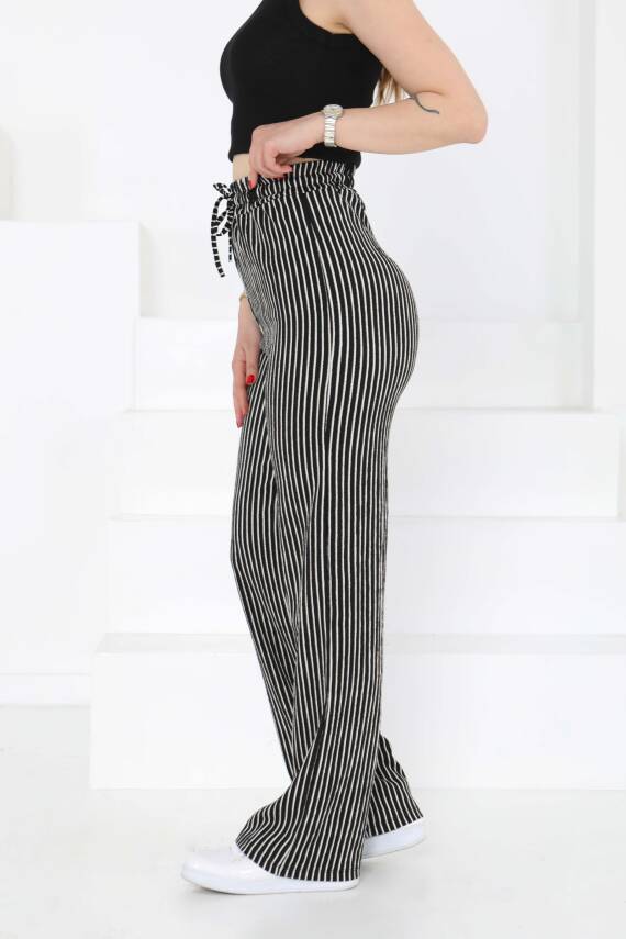Çizgili Pantolon Siyah - 27141 - 6