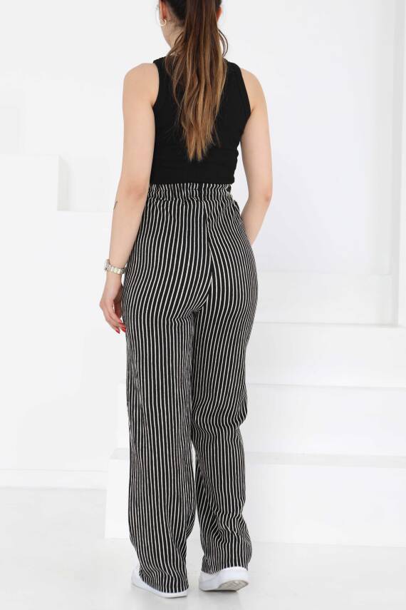 Çizgili Pantolon Siyah - 27141 - 7