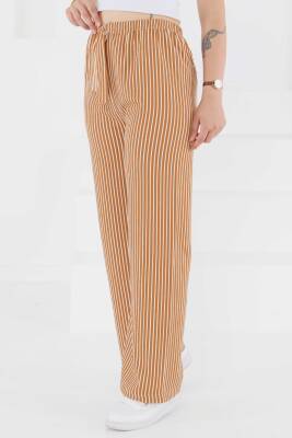 Çizgili Pantolon Taba - 27449 - 1