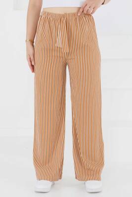 Çizgili Pantolon Taba - 27449 - 3