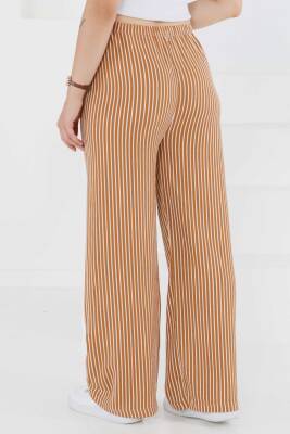 Çizgili Pantolon Taba - 27449 - 4