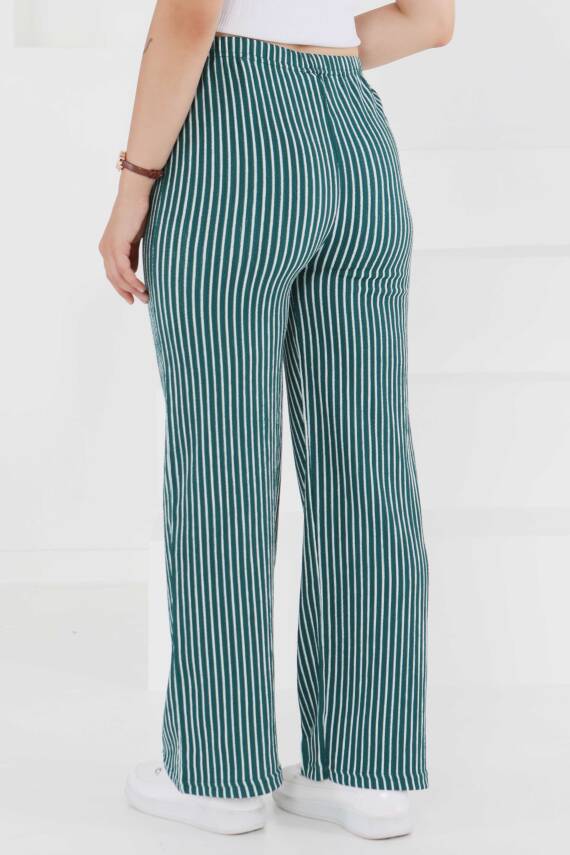 Çizgili Pantolon Zumrut - 27449 - 4