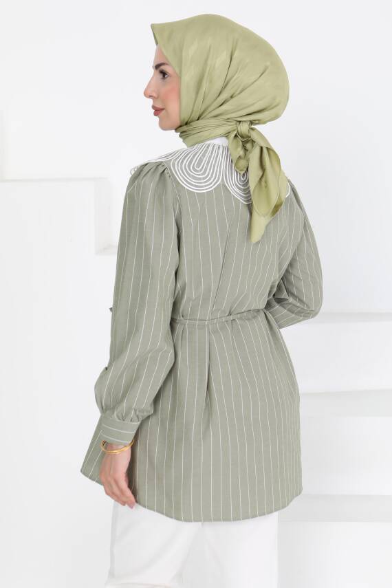 Çizgili Tunik Haki - 27000 - 5
