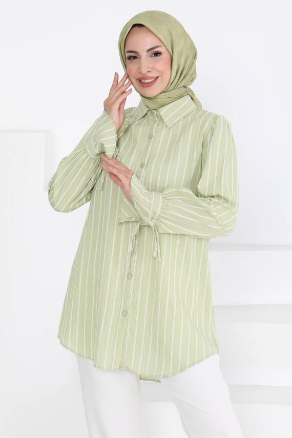 Çizgili Tunik Haki - 27275 - 1