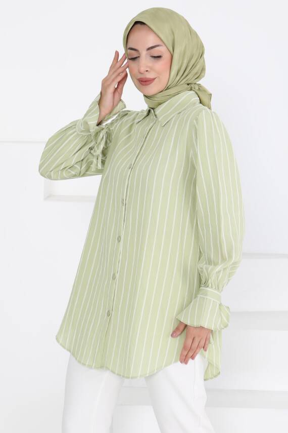 Çizgili Tunik Haki - 27275 - 2