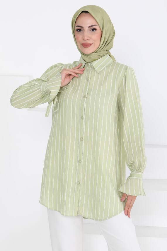 Çizgili Tunik Haki - 27275 - 3
