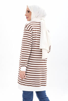 Çizgili Tunik Kahve - 23925 - 4