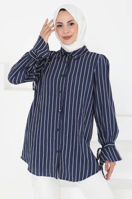 Çizgili Tunik Lacivert - 27275 - 1