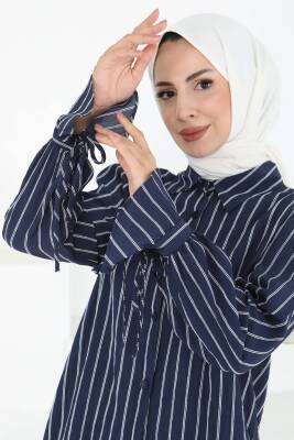 Çizgili Tunik Lacivert - 27275 - 2