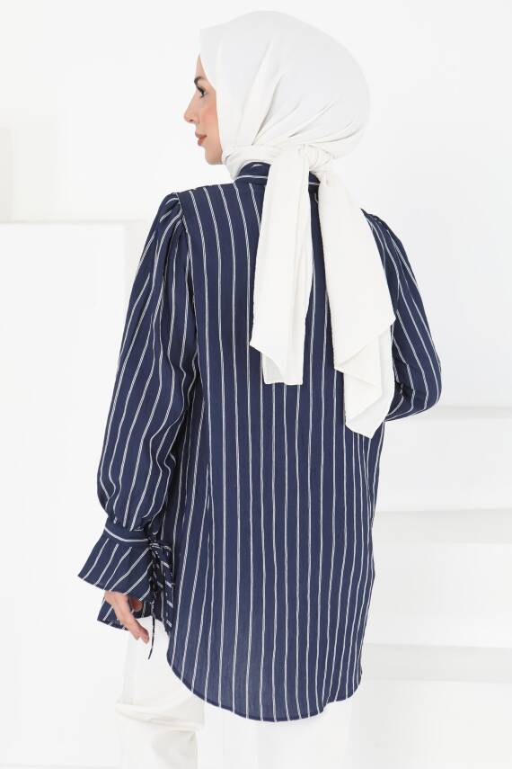 Çizgili Tunik Lacivert - 27275 - 5