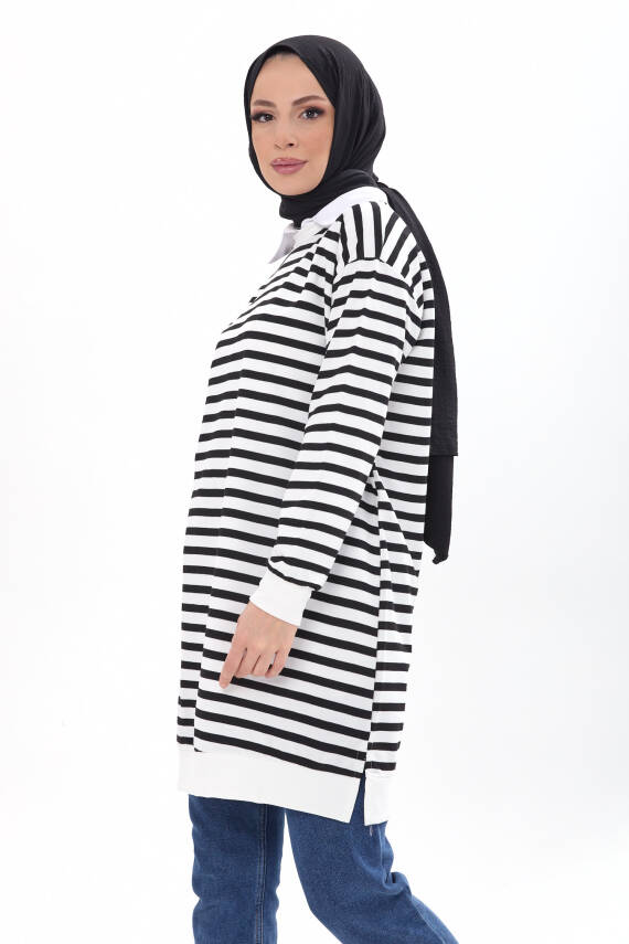 Çizgili Tunik Siyah - 23925 - 3