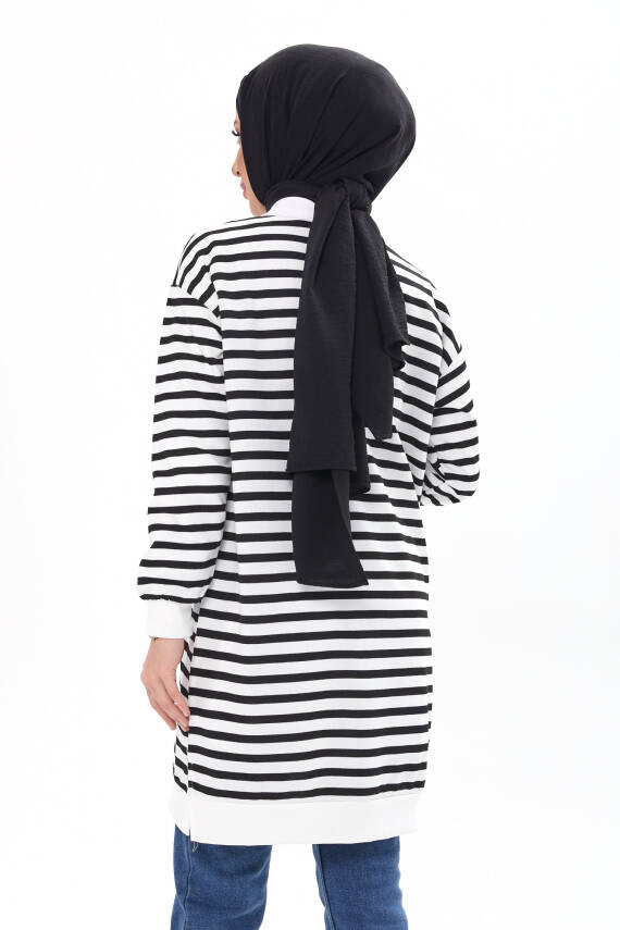 Çizgili Tunik Siyah - 23925 - 4