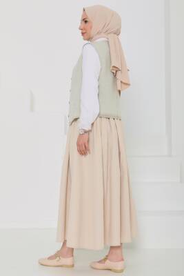 Denim Kısa Yelek Taş - 27099 - 8