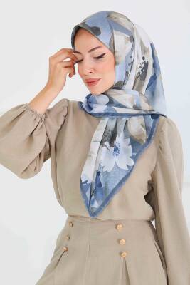 Desenli Bambu Şal Antrasit - 27522 