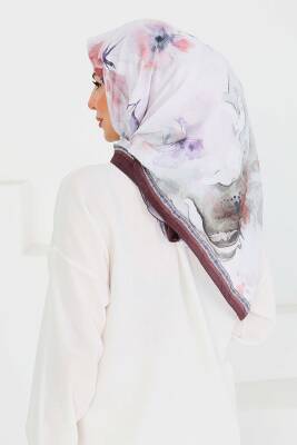 Desenli Bambu Şal Kahve - 27521 - 4