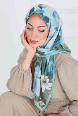 Desenli Bambu Şal Mint - 27522 