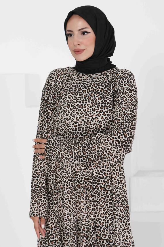 Desenli Elbise Vizon - 27367 - 2