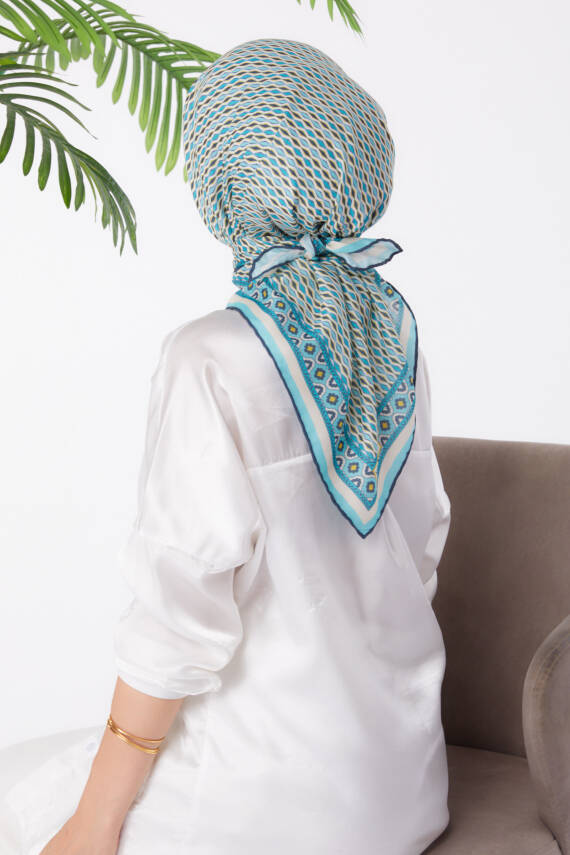 Desenli Eşarp Mint - 25974 - 3