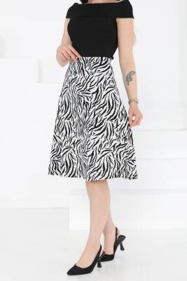 Desenli Mini Boy Etek Beyaz - 27236 - 4