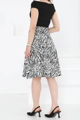Desenli Mini Boy Etek Beyaz - 27236 - 5