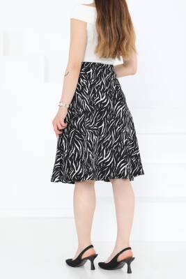 Desenli Mini Boy Etek Siyah - 27236 - 5