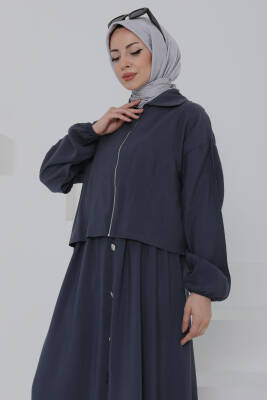 Düğme Detaylı Takım Füme - 27010 - 6