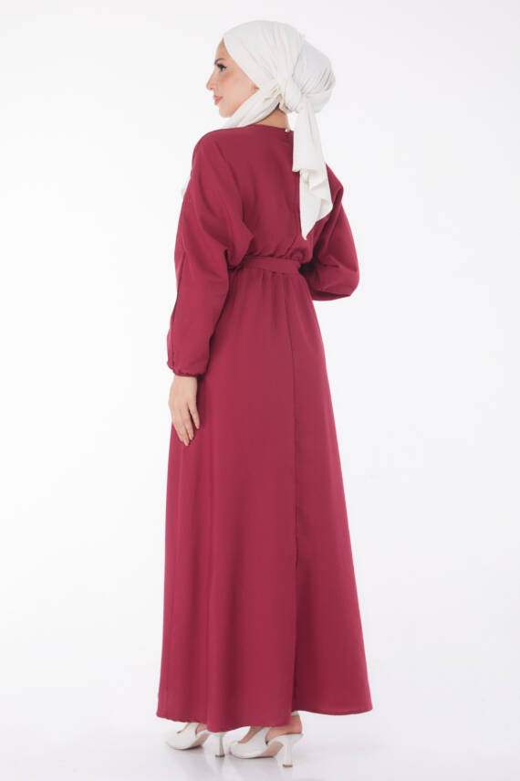 Elbise Bordo - 13221 - 6