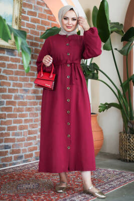 Elbise Bordo - 27289 - 3