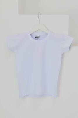 Erkek Çocuk Beyaz Kısa Kollu T-Şhirt - 27304 