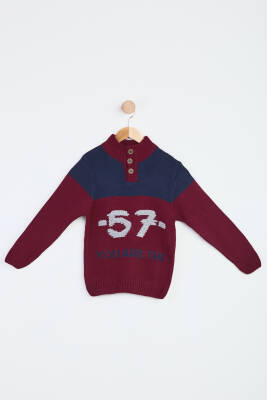 Erkek Çocuk Bordo Kazak - 24122 