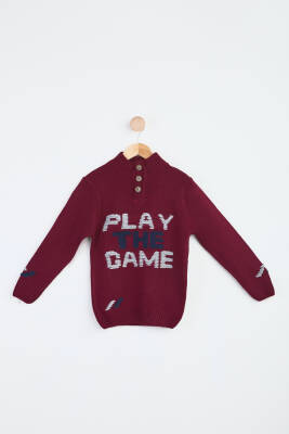 Erkek Çocuk Bordo Kazak - 24123 